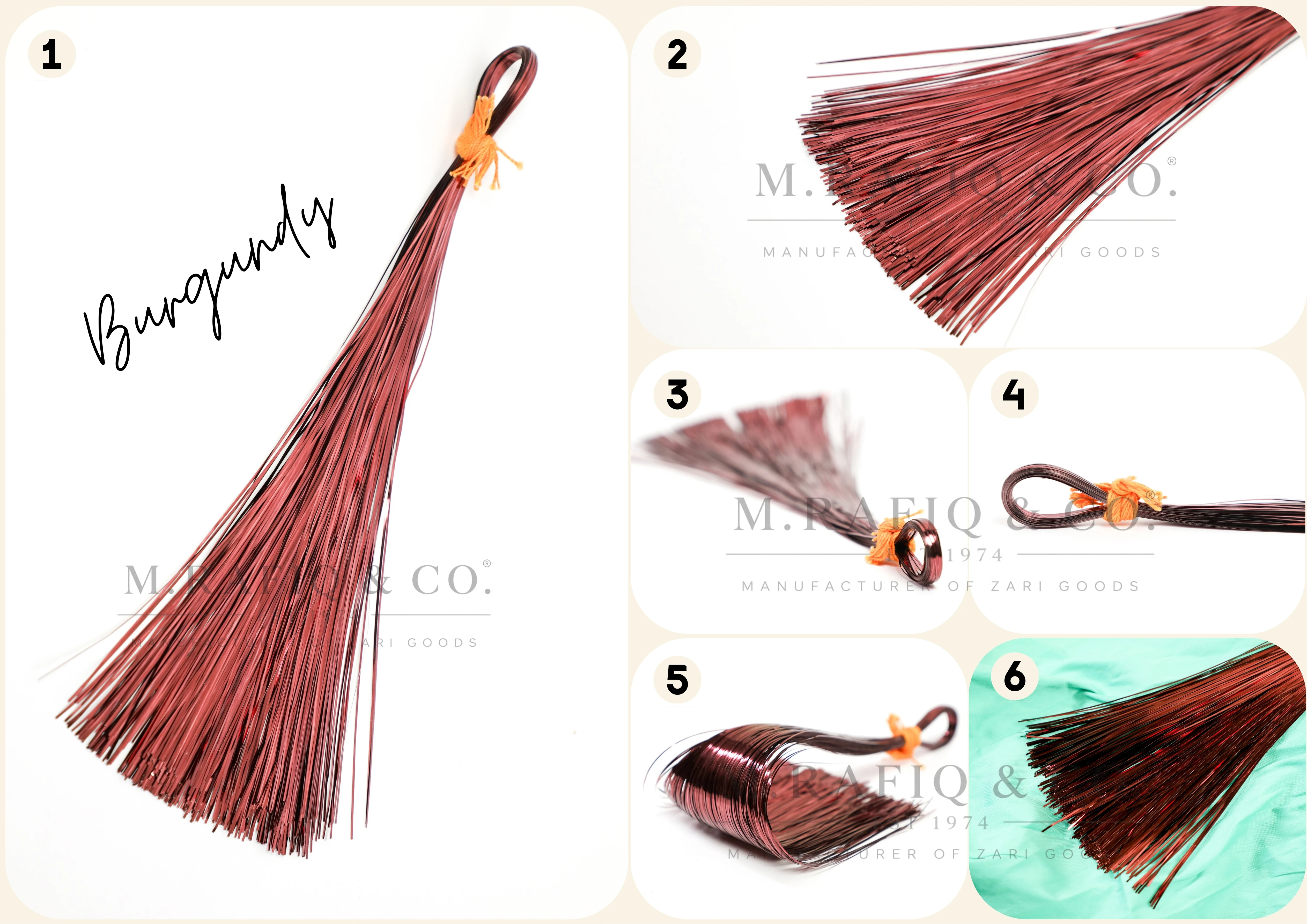 Burgundy Flat Metallic Strip spool